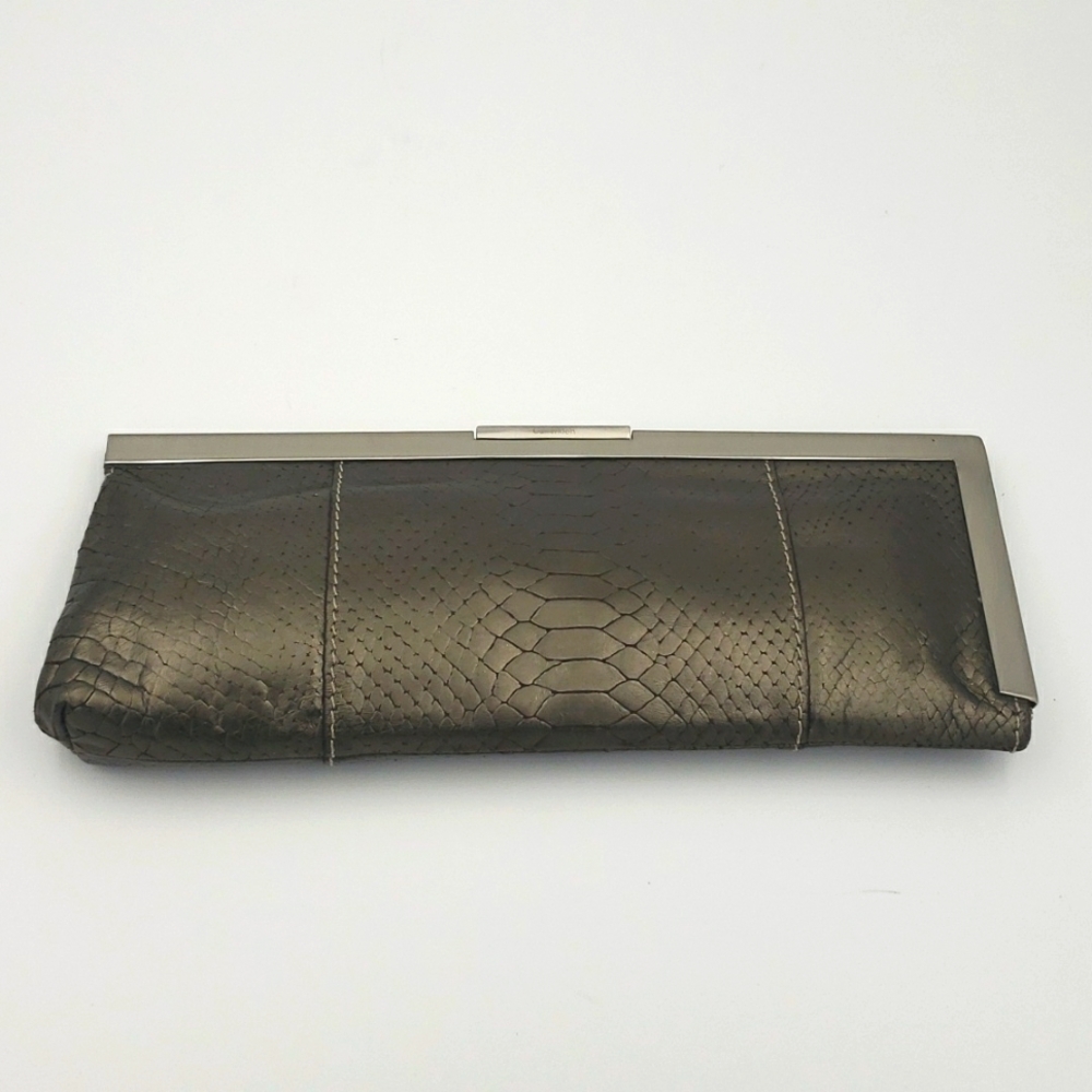 CALVIN KLEIN Faux Snakeskin Embossed Clutch Purse